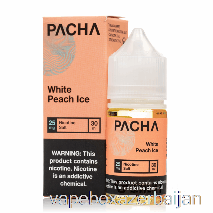 Vape Box Azerbaijan White Peach Ice - Pacha Salts - 30mL 50mg